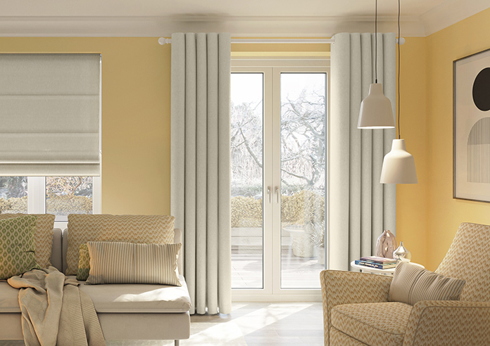 Delicate Chevron, Hessian - Made to Measure Curtains - Image 3